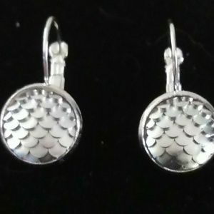 April mermaid scale leverback earrings